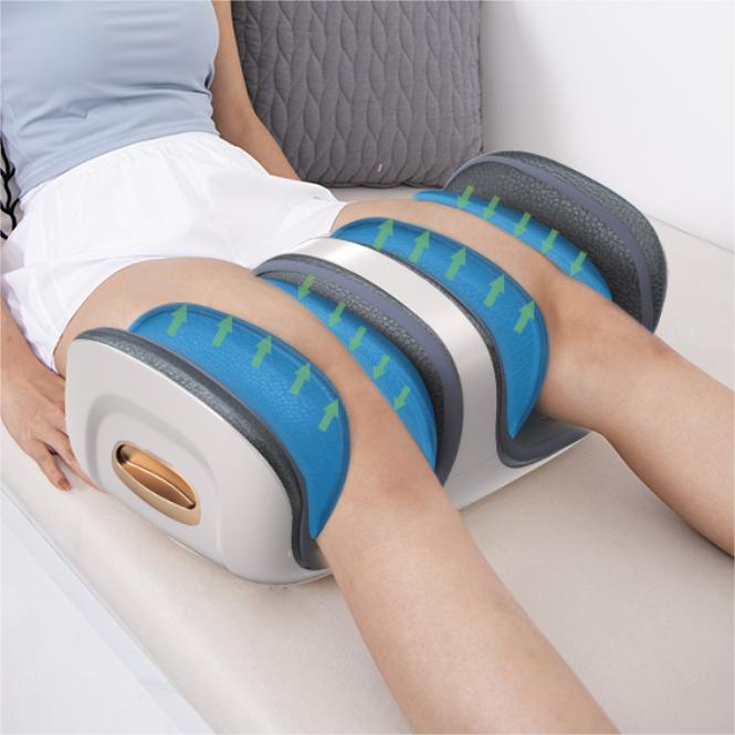 Наколенник с подушкой безопасности, 3D-массаж с полным обертыванием на 270 градусов, 3D-массаж колена с беспроводным пультом дистанционного управления, горячий компресс проникает в 3D-массаж